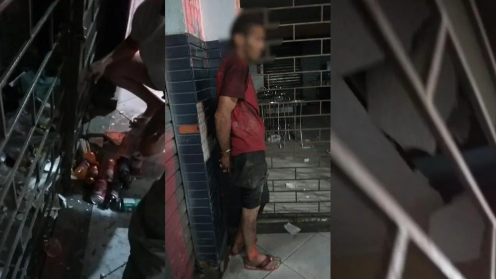Homem é preso em flagrante após invadir box de alimentação na antiga rodoviária de Patos