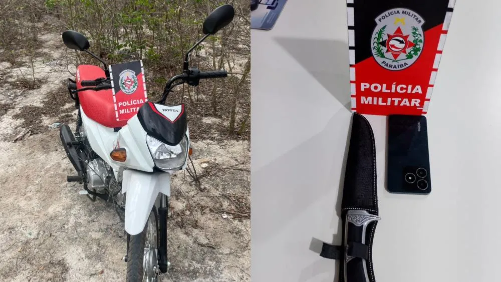 Polícia Militar recupera moto e apreende adolescente suspeito de assalto a loja de veículos na BR-230, em Junco do Seridó