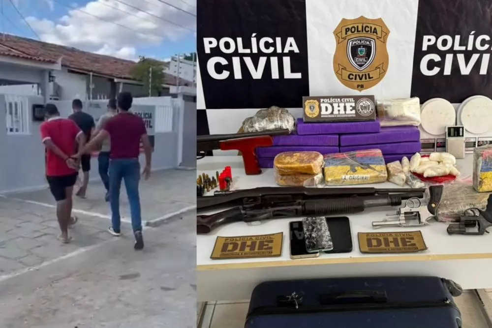 DHE prende dois suspeitos com armas e drogas durante investigação sobre transporte de armamento em Patos