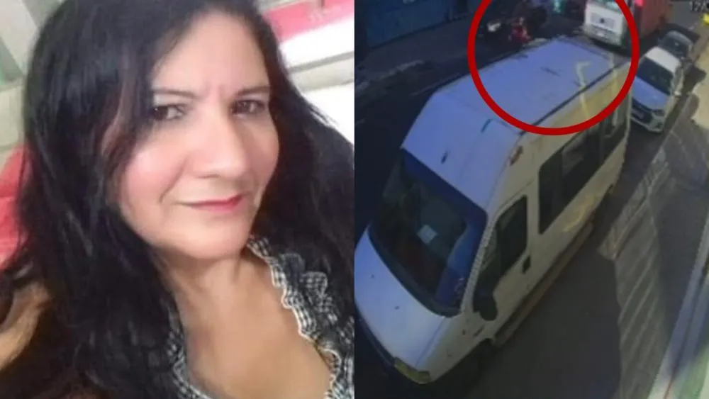 Câmeras de segurança registram momento em que mulher cai de moto e é atingida por caminhão em Patos