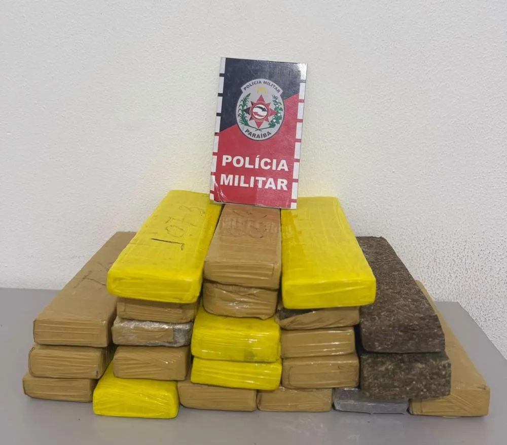 Operação Paraíba Mais Segura: PM prende homem com 22 tabletes de maconha em ação que começou em Patos e finalizou em Malta