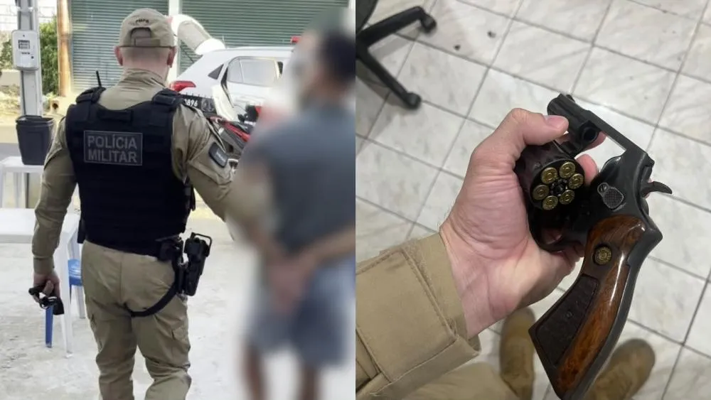 Homem é preso em bar após denúncia anônima revelar arma na cintura, em Piancó