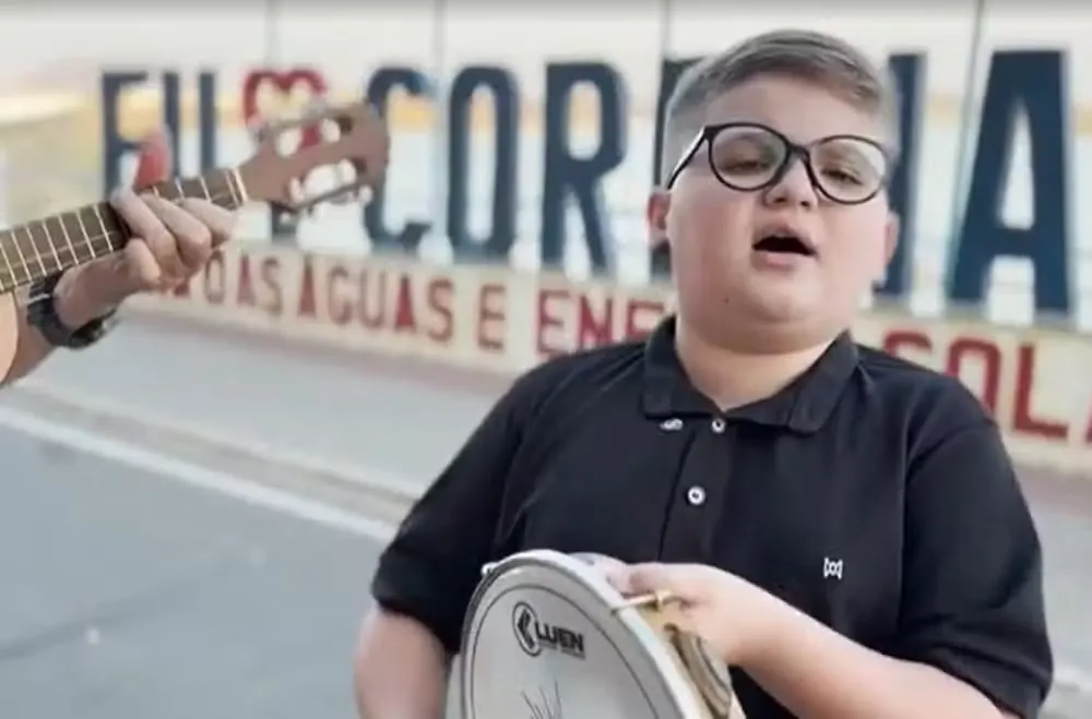 Leozinho do Samba, aos 11 anos — Foto: Reprodução/TV Paraíba
