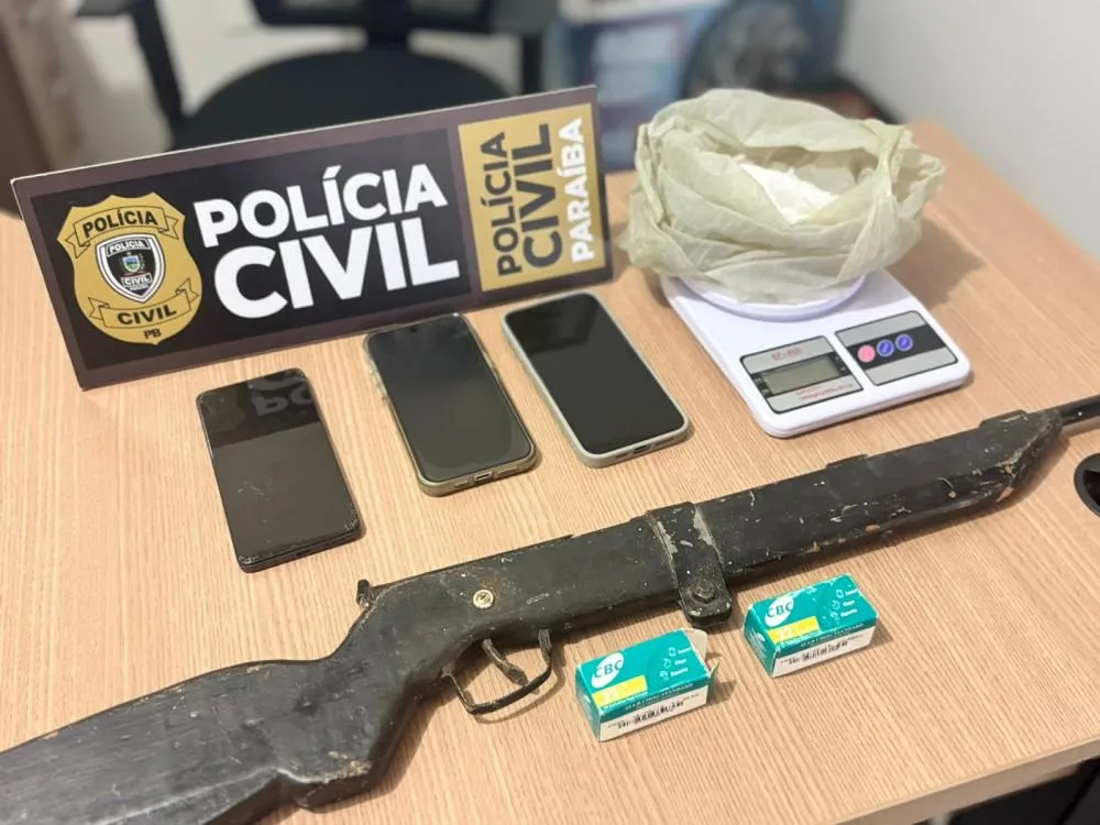 Operação Água Turva prende dois suspeitos e apreende arma e veículos em Poço Dantas, no Sertão da Paraíba