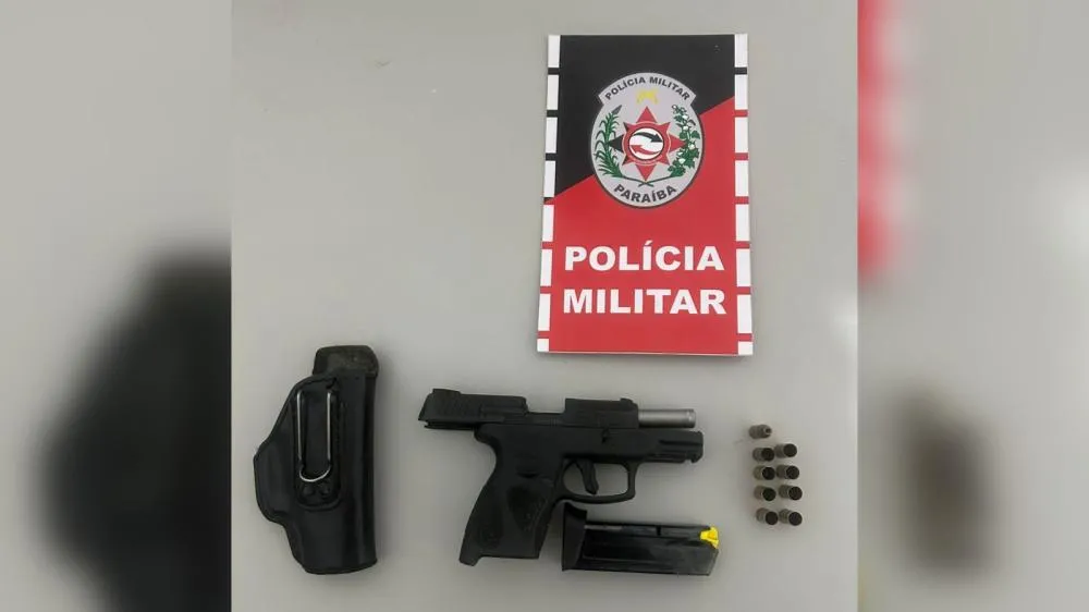 PM apreende pistola após denúncia de disparos na zona rural de Santa Terezinha