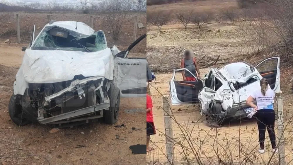 Capotamento na PB-228 deixa médico ferido entre Patos e Quixaba