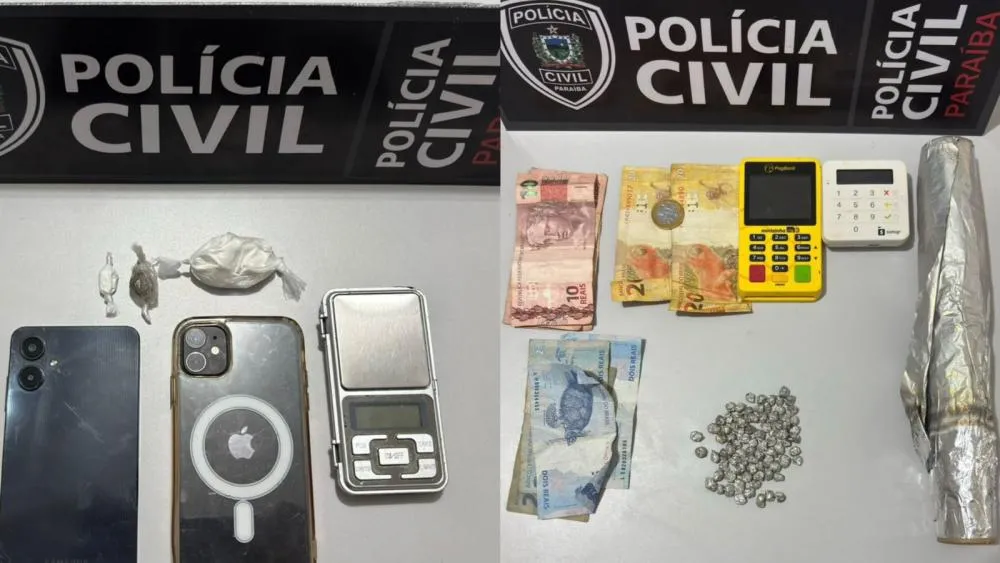 Polícia Civil prende quatro pessoas e apreende drogas na 2ª fase da Operação Parede de Contenção em Coremas
