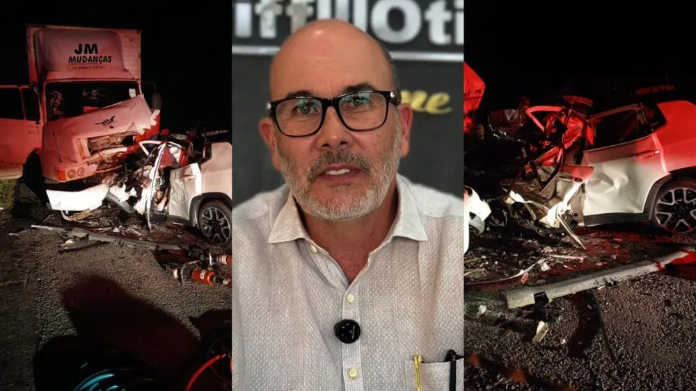 Empresário morre e motociclista fica gravemente ferido em acidente com três veículos na PB-262, entre Patos e São José do Bonfim