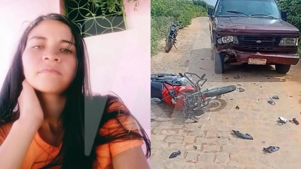 Colisão frontal entre caminhonete e moto deixa uma mulher morta na zona rural de Cacimbas, PB