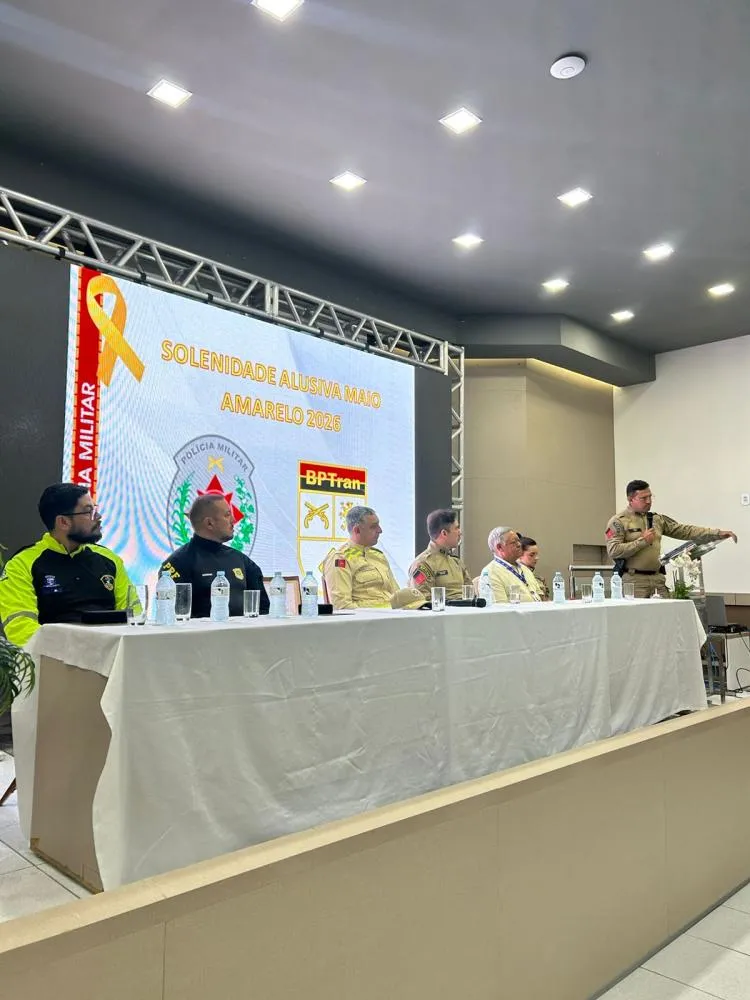 Em alusão ao Maio Amarelo, 4ª CPTran realiza solenidade em Patos, apresenta dados de acidentes e homenageia veterano