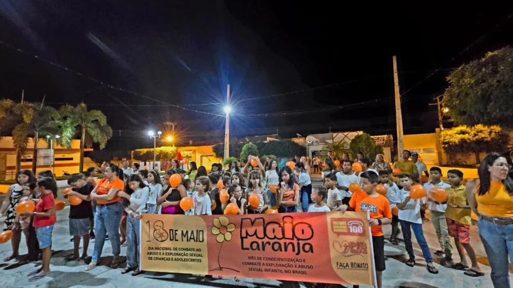 Igreja Batista de Emas realiza grande ato público do Maio Laranja em defesa de crianças e adolescentes