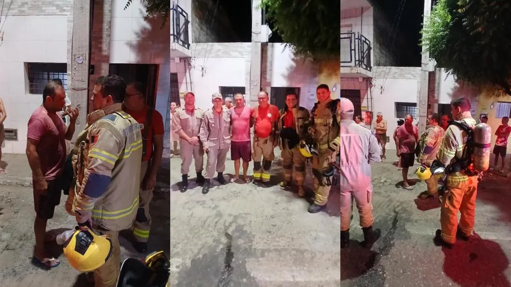 Bombeiro de folga salva vida de morador de 40 anos durante princípio de incêndio em Patos