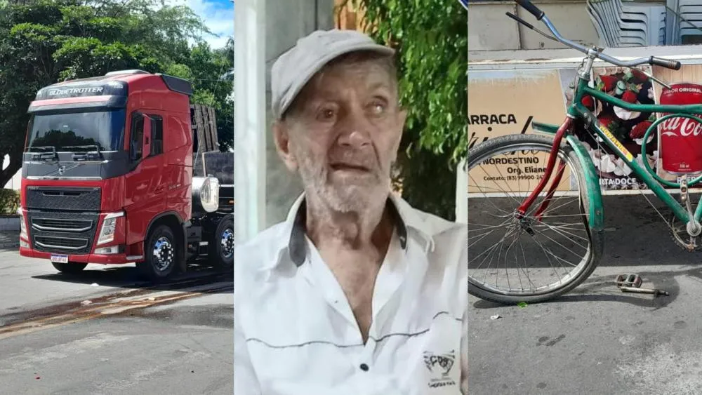 Tragédia em Teixeira: Ciclista morre após ser atropelado por carreta no Centro da cidade